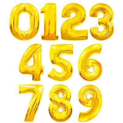Гелиевые шары «Цифры желтые»