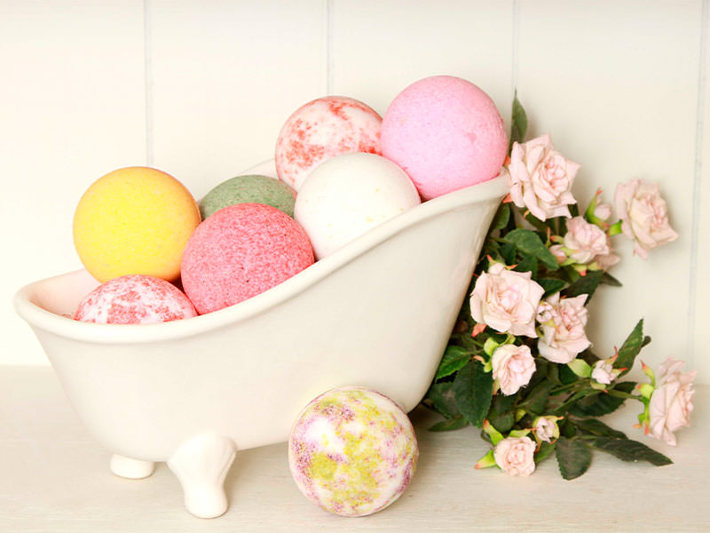 Натуральные бомбочки для ванны из цветов
